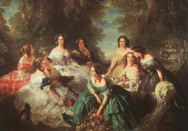 Franz Xaver Winterhalter. Portrait of Empress Eugnie Surrounded by Her Maids of Honor.